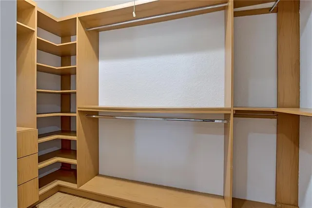 a view of a walk in closet