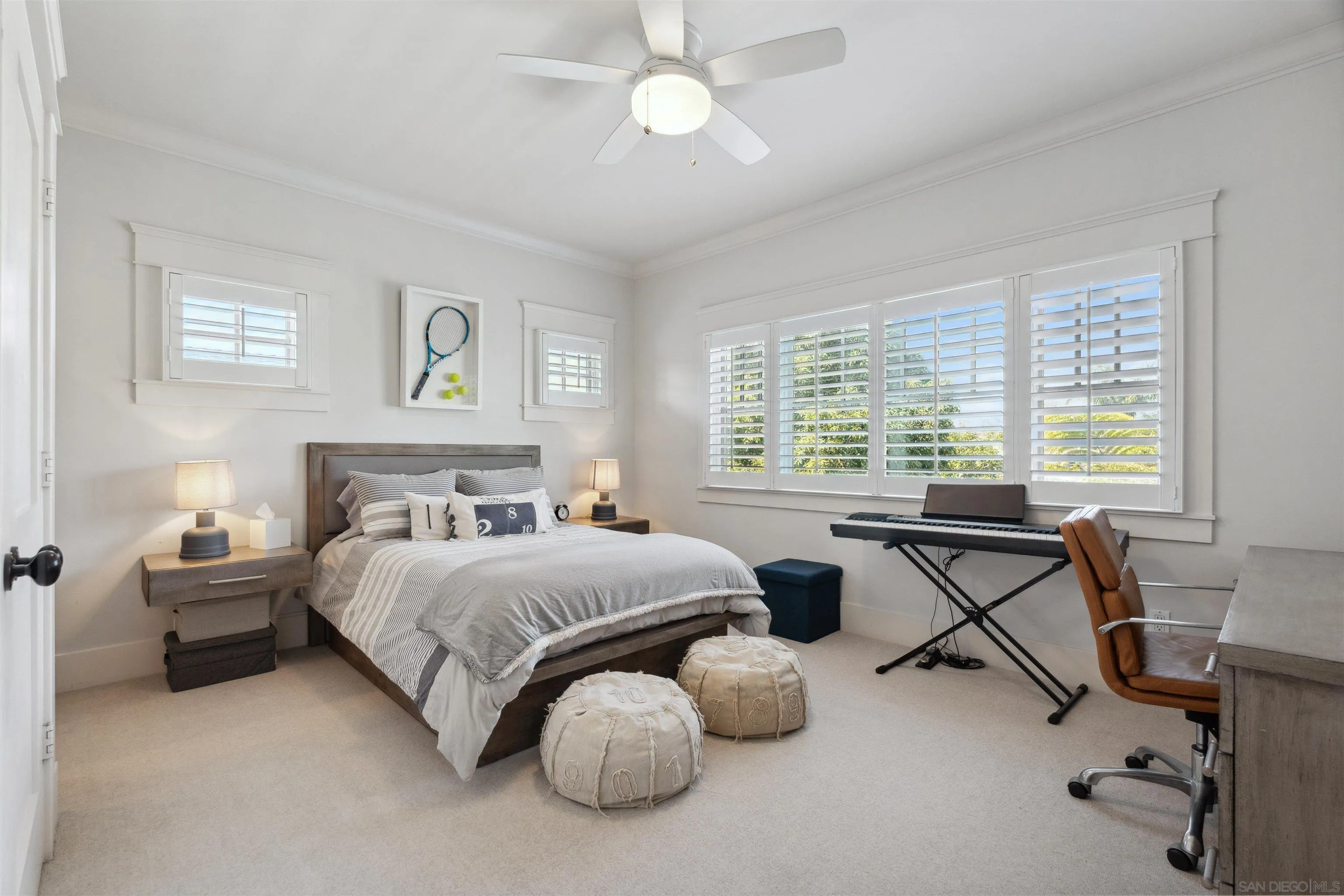 731 Balboa Avenue Coronado, CA 92118 - Photo 14 of 18 a bedroom with two beds and a large window