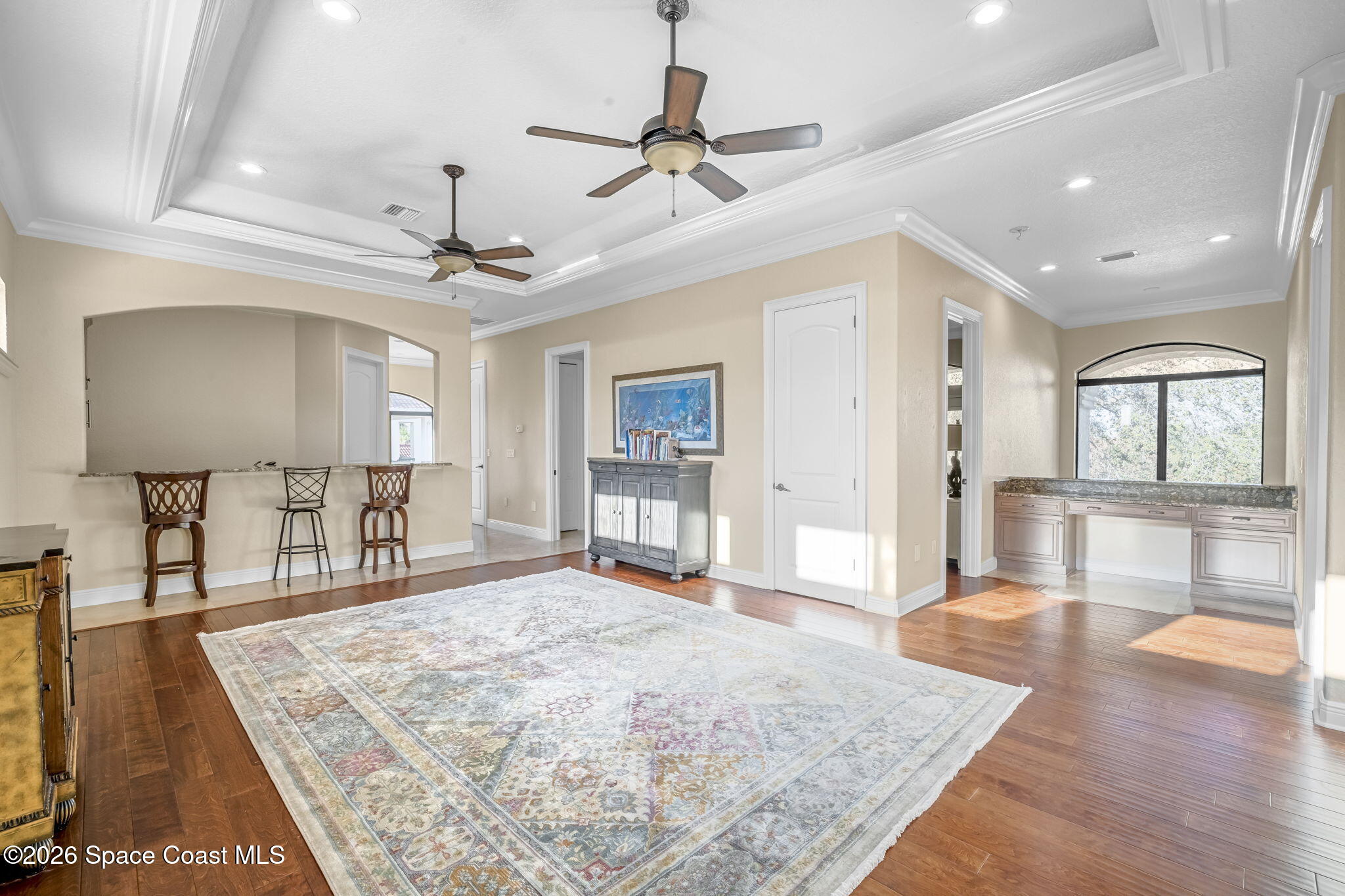 5454 Riveredge Drive Titusville, FL 32780 - Photo 40 of 70 a view of a livingroom with furniture window and wooden floor