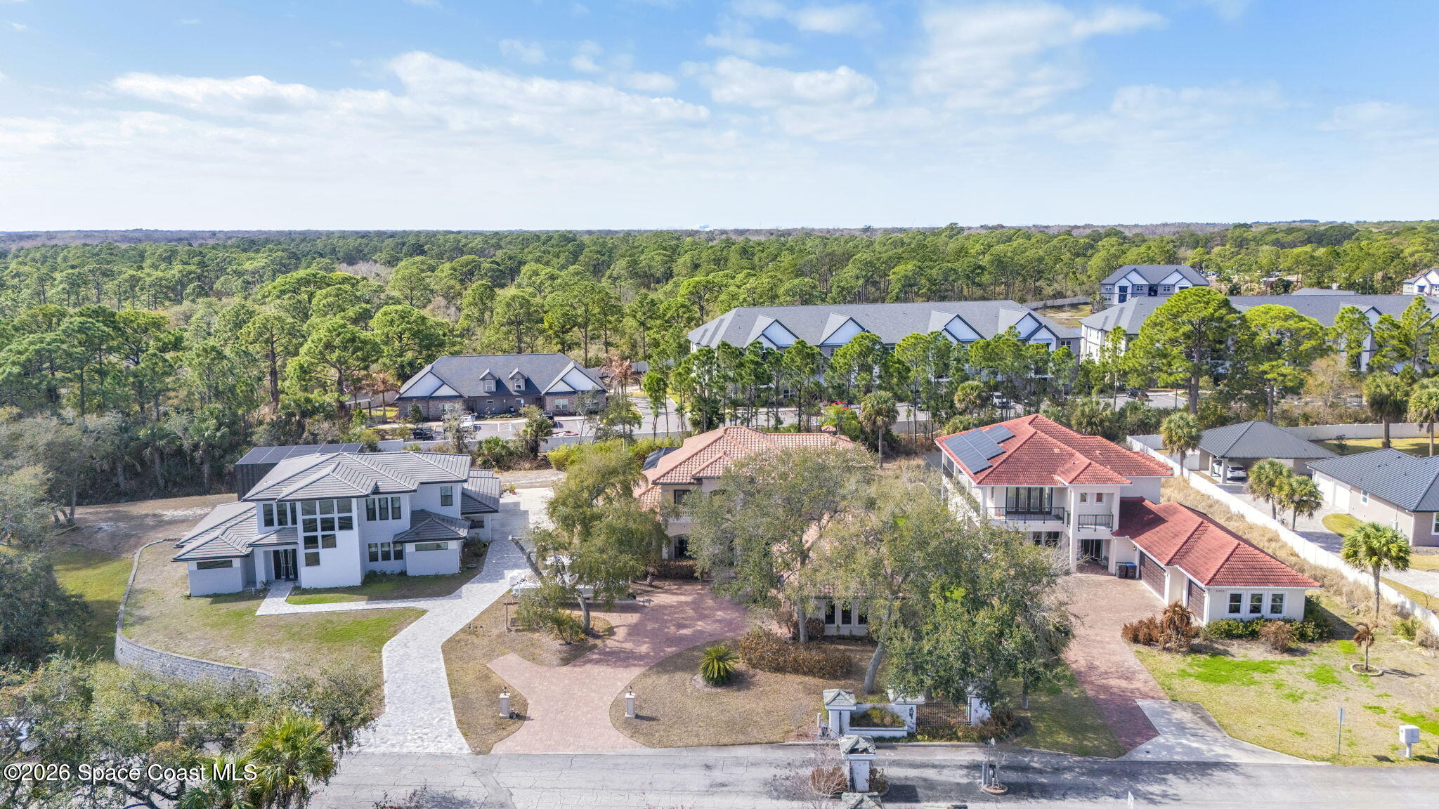 5454 Riveredge Drive Titusville, FL 32780 - Photo 70 of 70 an aerial view of a house with a garden