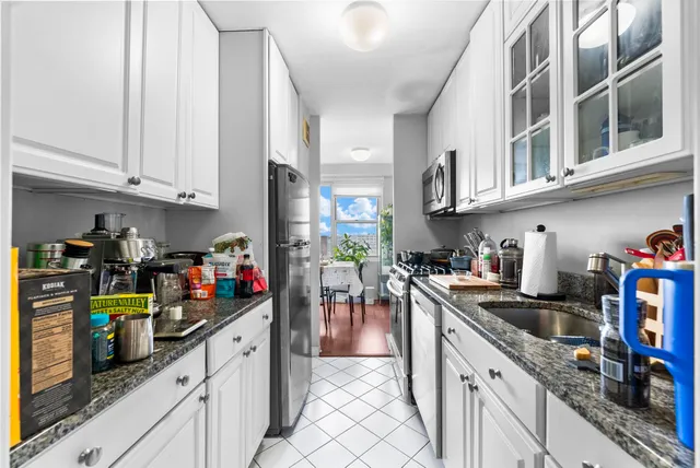 a kitchen with lots of counter top space
