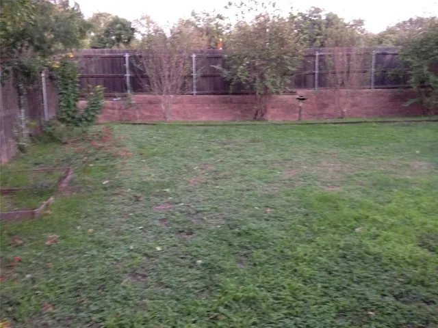 a view of a backyard