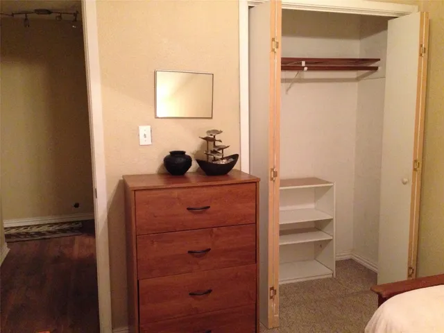 a view of a closet area