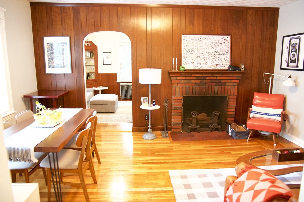 41 Havelock Road Worcester, MA 01602 - Photo 11 of 30 a living room with fireplace furniture and a large window