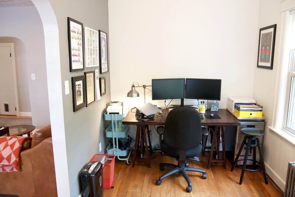 41 Havelock Road Worcester, MA 01602 - Photo 15 of 30 a view of a workspace with furniture and a window