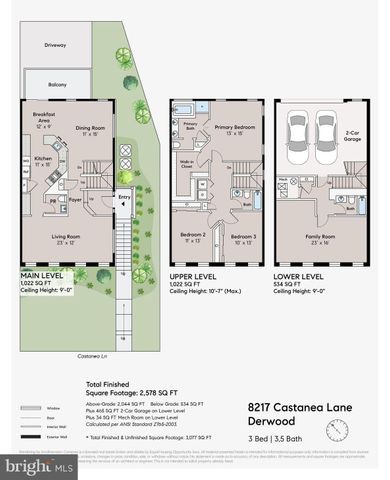 $675,000 | 8217 Castanea Lane, Derwood, MD 20855