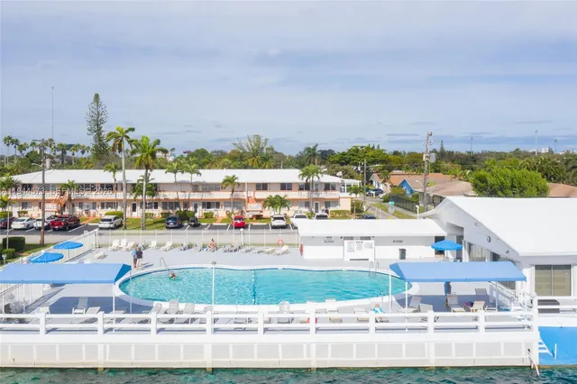 a view of a city and lake