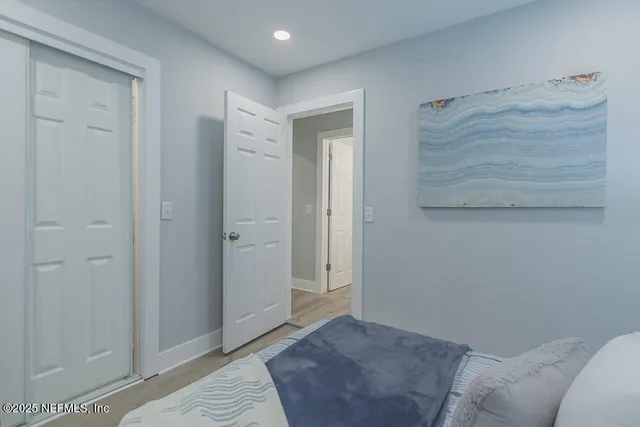 a view of livingroom with a wooden floor