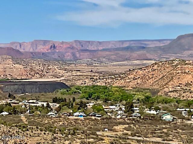 a view of city and mountain