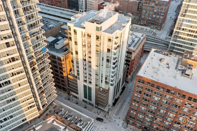 a view of a city with tall buildings