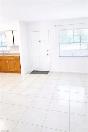 a view of a kitchen with a sink