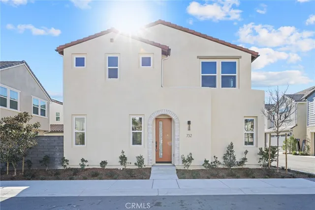 a front view of a house