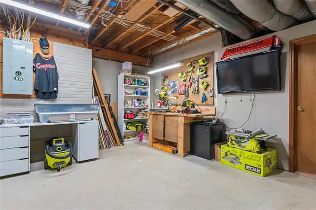 a view of a wooden deck