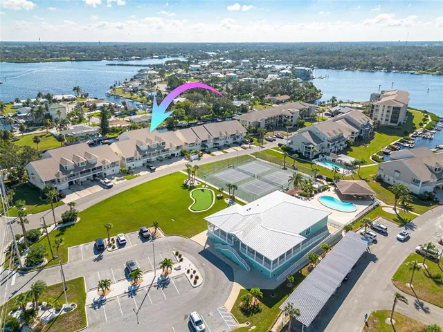 an aerial view of a city