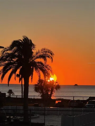 an aerial view of a swimming pool