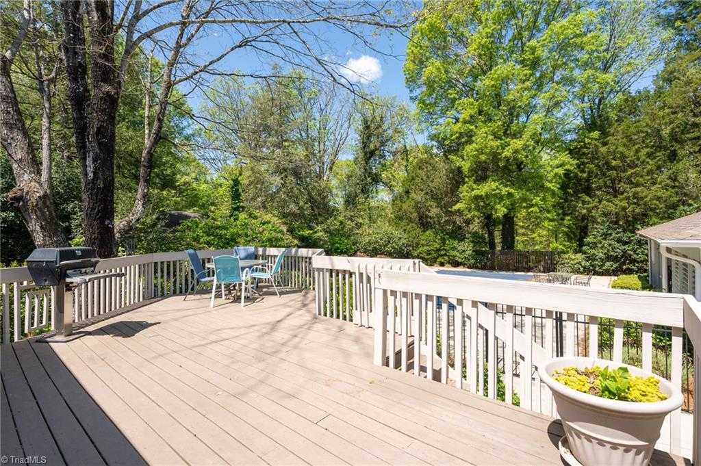 600 Rockford Road Greensboro, NC 27408 - Photo 25 of 35 The deck overlooks the pool