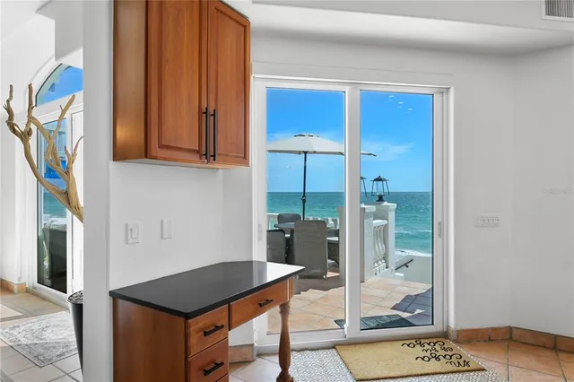 a room with furniture and a gate