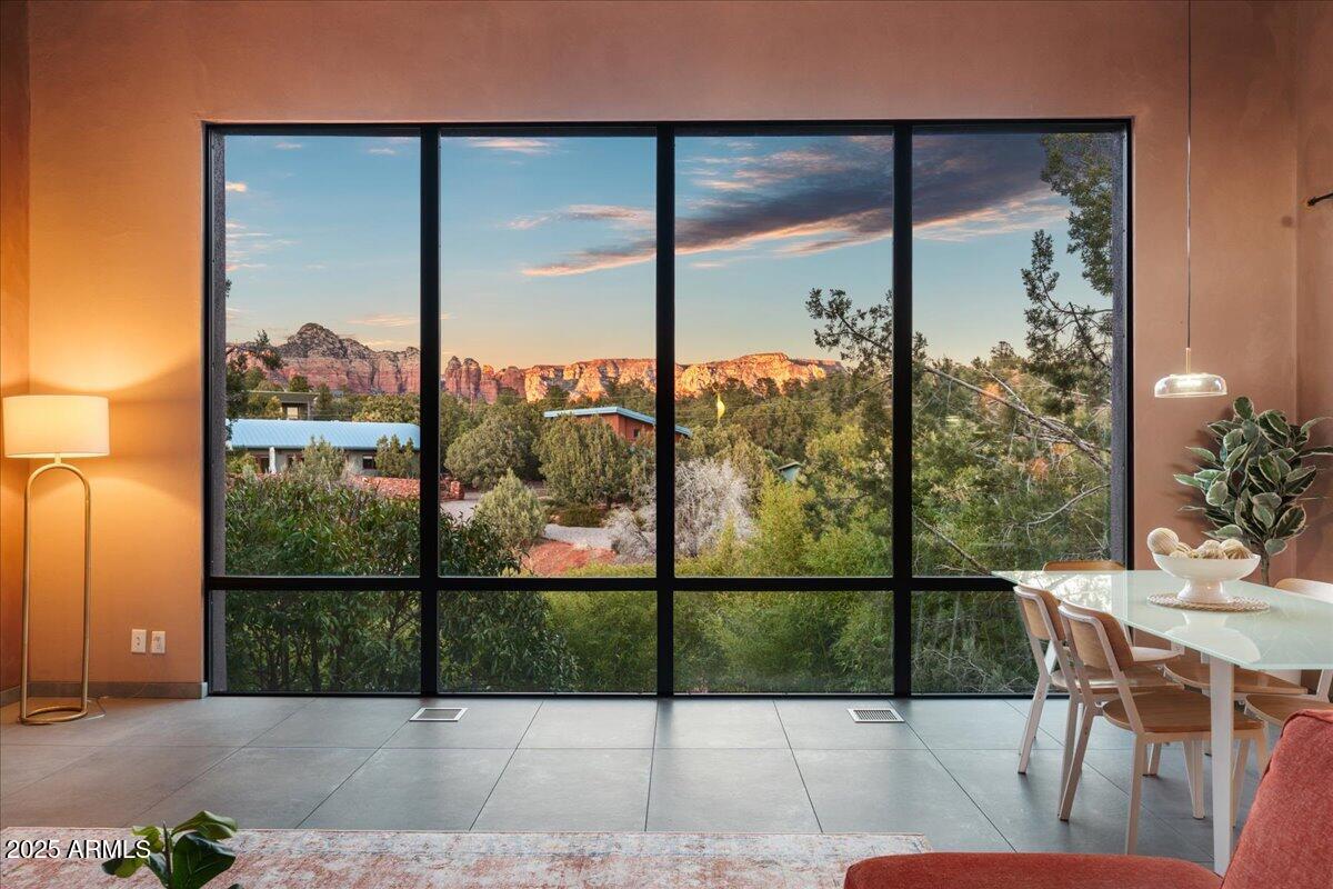 548 El Camino Road Sedona, AZ 86336 - Photo 3 of 65 02-Living Room Twilight