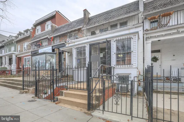 front view of a building with a glass door