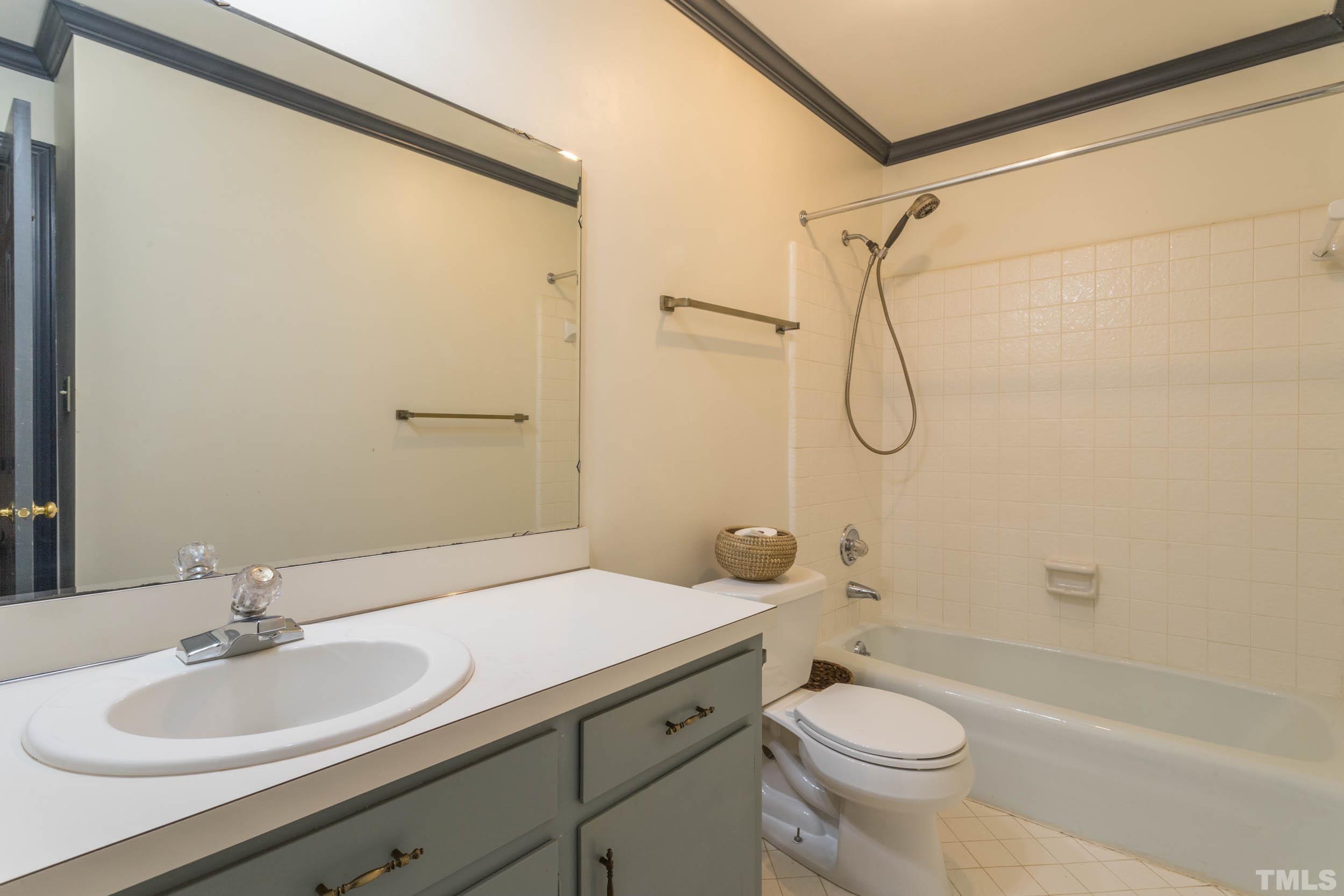 704 Blenheim Drive Raleigh, NC 27612 - Photo 23 of 23 a bathroom with a sink a toilet and shower