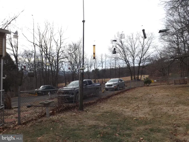 a backyard of a house with seating space