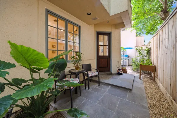 a living room filled with furniture and a potted plant