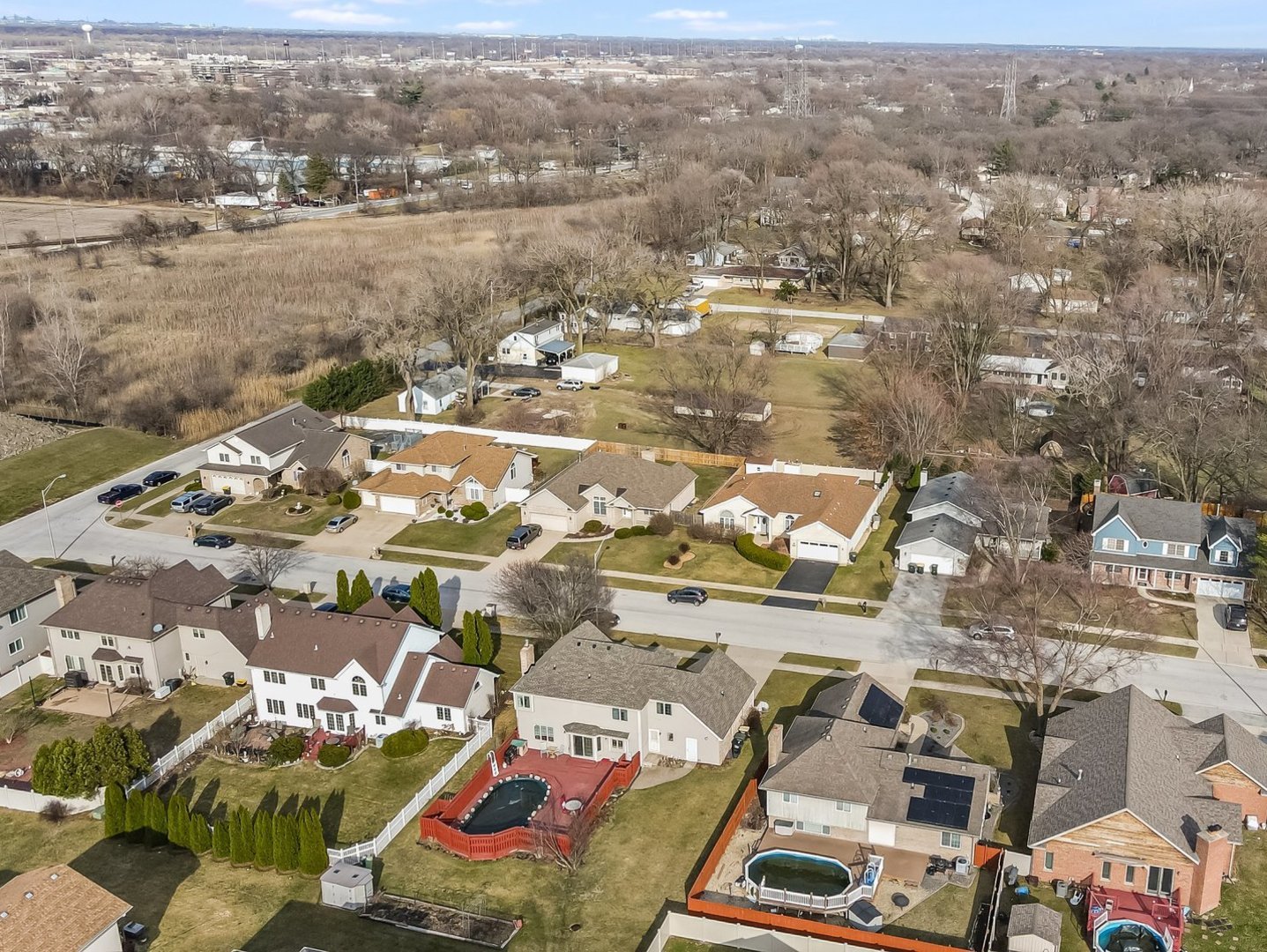 18036 Crystal Lane Lansing, IL 60438 - Photo 36 of 46 an aerial view of residential houses with outdoor space