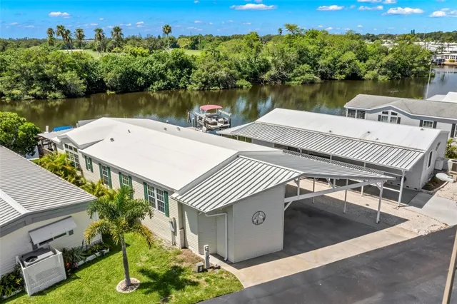 an outdoor space with furniture and a garden