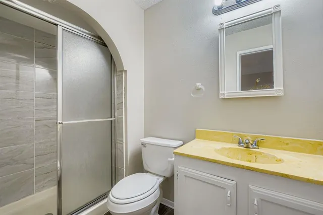 a bathroom with a sink and a vanity