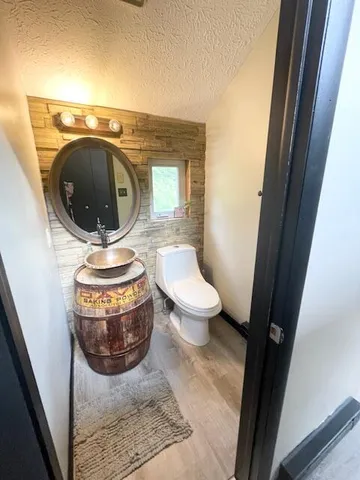 a view of washer and dryer in a bathroom
