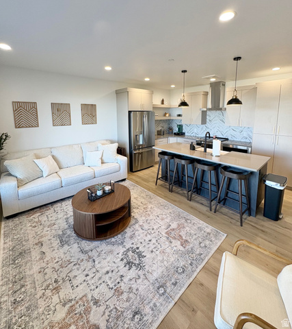 70 East Hwy 153, Unit A4 Beaver, UT 84713 - Photo 4 of 19 Living room featuring light wood-style floors and recessed lighting