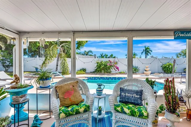 a outdoor living space with furniture and garden view