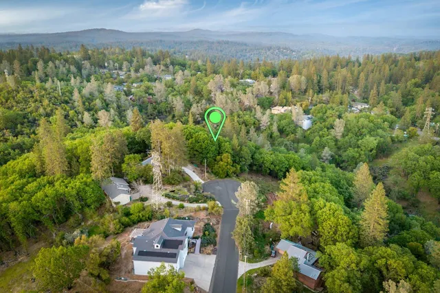 an aerial view of multiple house