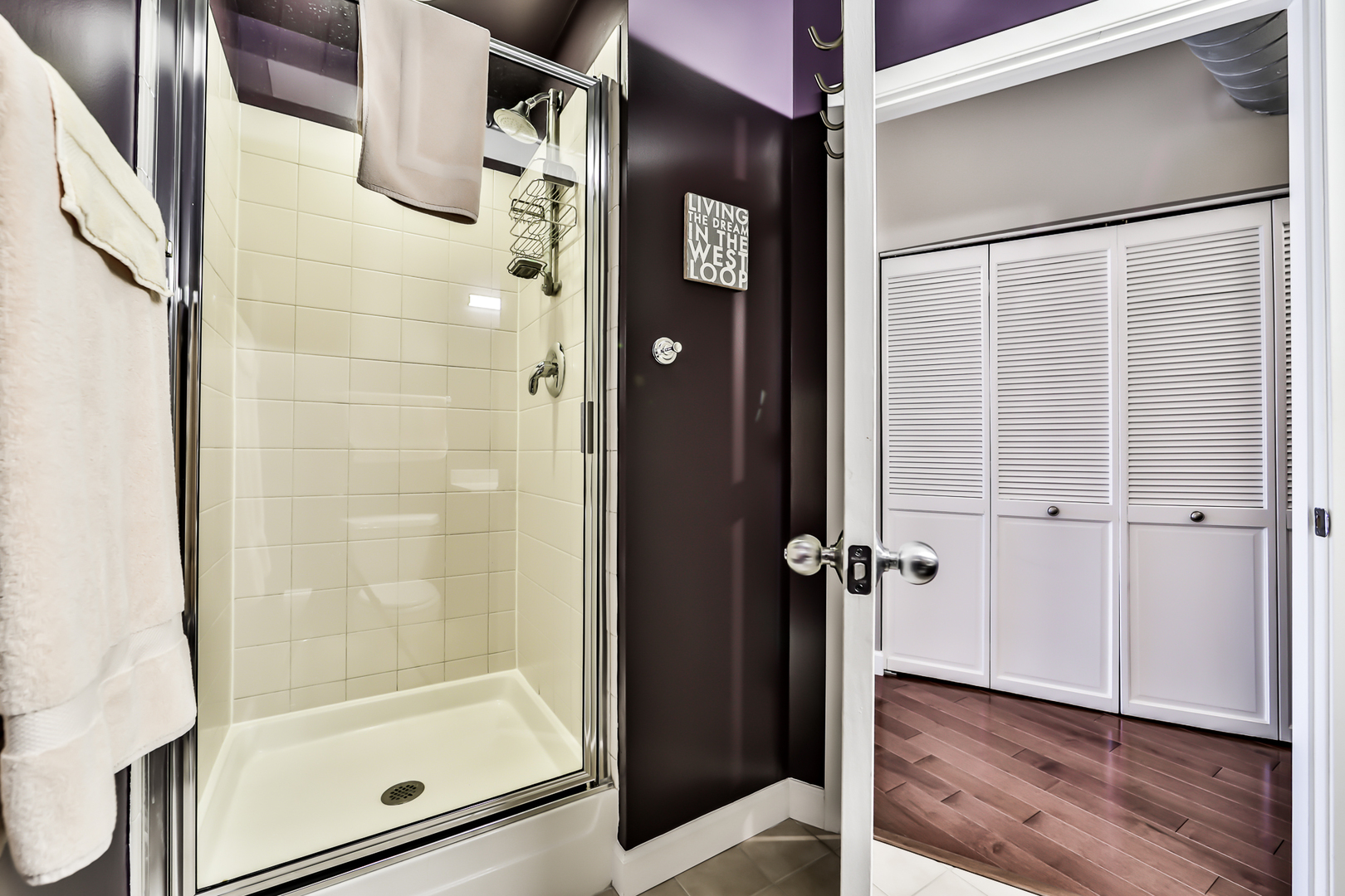 1200 West Monroe Street, Unit 801 Chicago, IL 60607 - Photo 21 of 26 a bathroom with a glass shower door