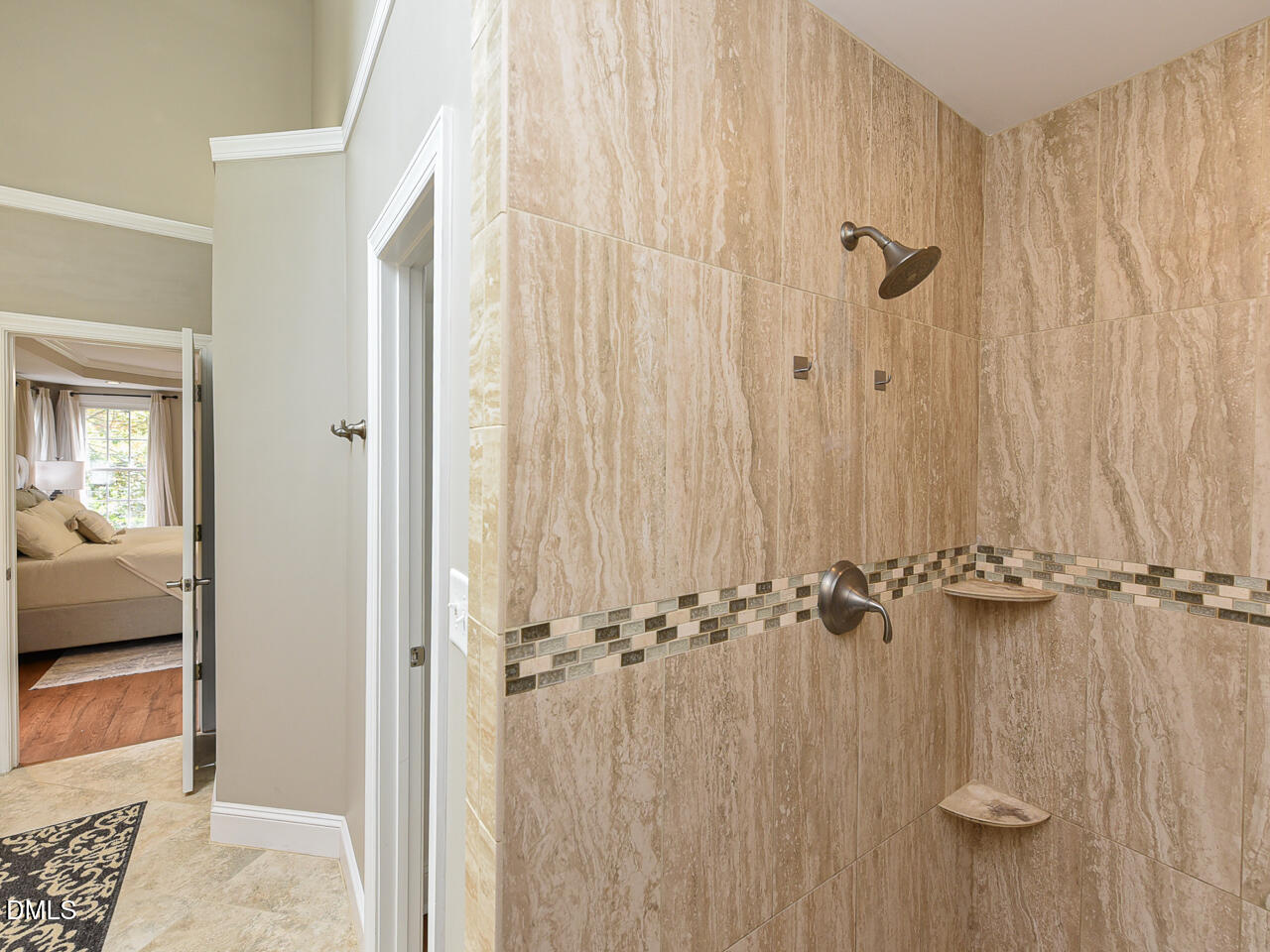 7108 Millstone Ridge Court Raleigh, NC 27614 - Photo 34 of 50 wooden view of a bathroom with a shower