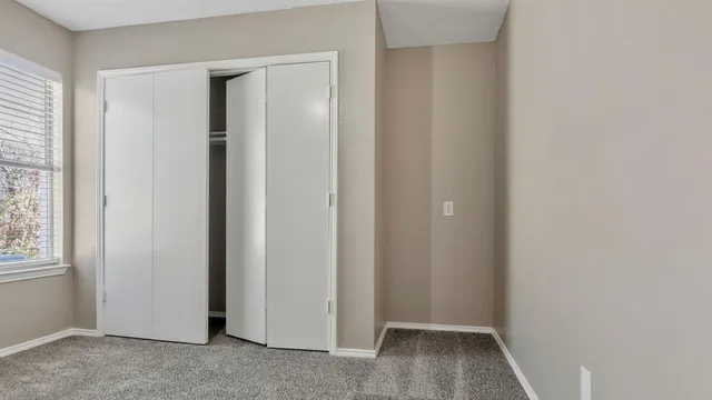 a view of small space with wooden floor