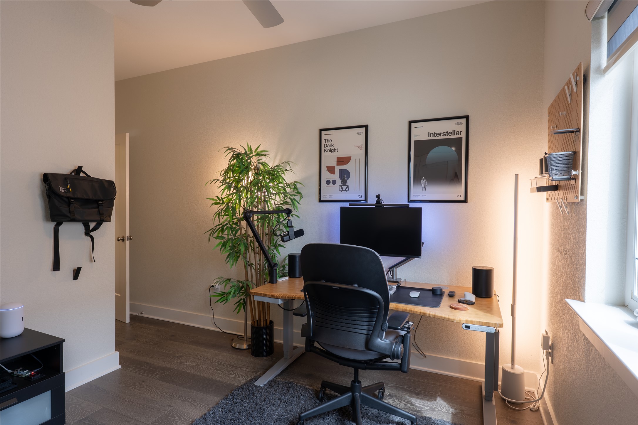 2827 Manor Road, Unit 4101 Austin, TX 78722 - Photo 33 of 38 Dedicated workspace featuring hardwood style flooring and a window providing natural light