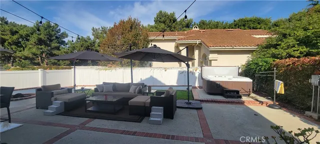 a terrace view with seating space