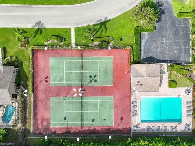 a view of a yard with an outdoor space and seating area