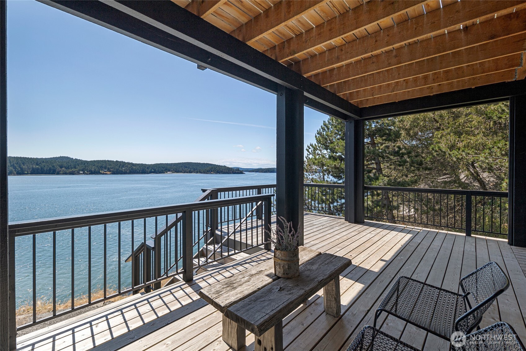 8256 Orcas Road Orcas Island, WA 98280 - Photo 14 of 20 a view of balcony with wooden floor