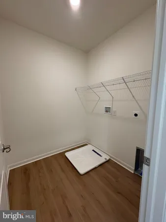 a view of small space with empty racks