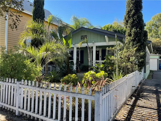 a porch with seating space