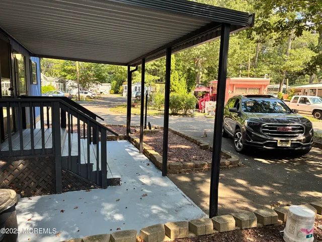 a view of a car park from a balcony