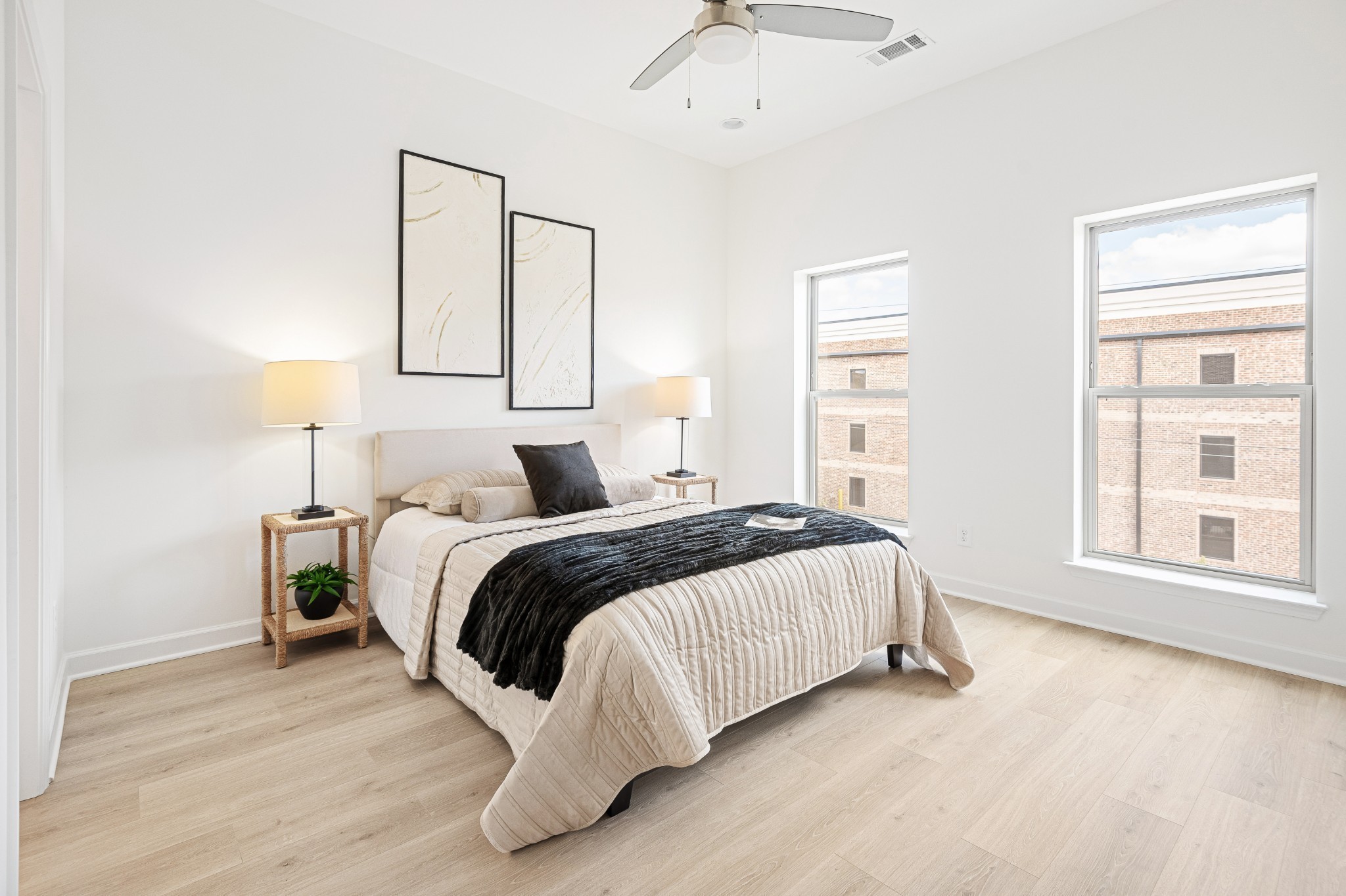 355 B Wellows Chase Spring Hill, TN 37174 - Photo 15 of 27 a bedroom with a bed and a large window