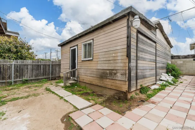 a backyard of a house