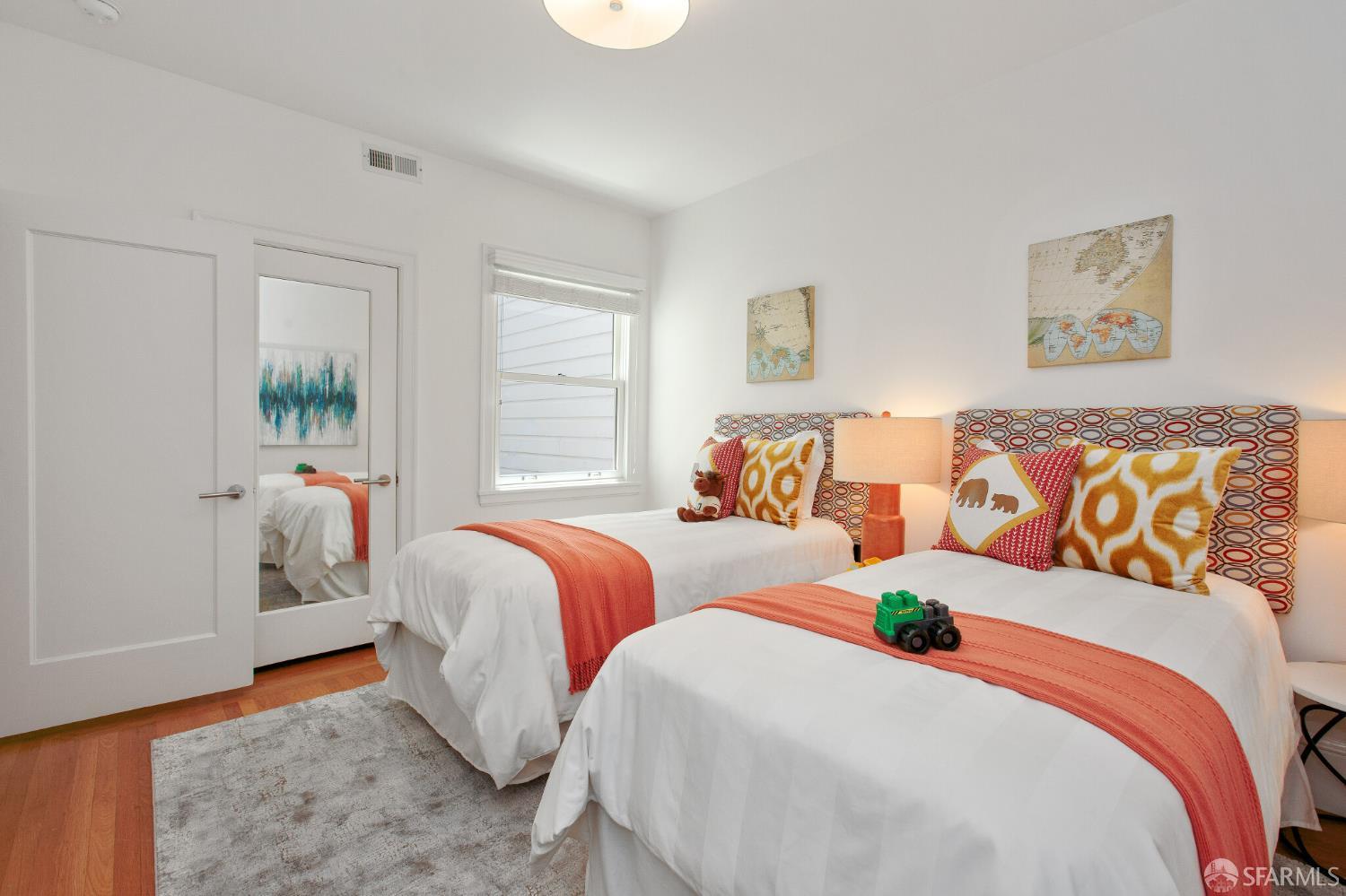 2740 Union Street San Francisco, CA 94123 - Photo 61 of 87 a bedroom with two beds and a window