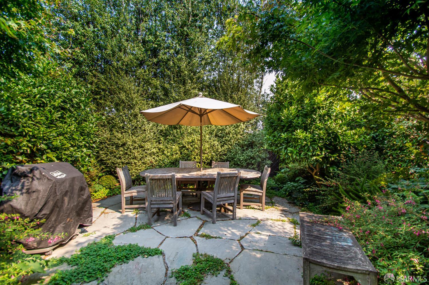 2740 Union Street San Francisco, CA 94123 - Photo 87 of 87 a view of backyard with seating space and trees