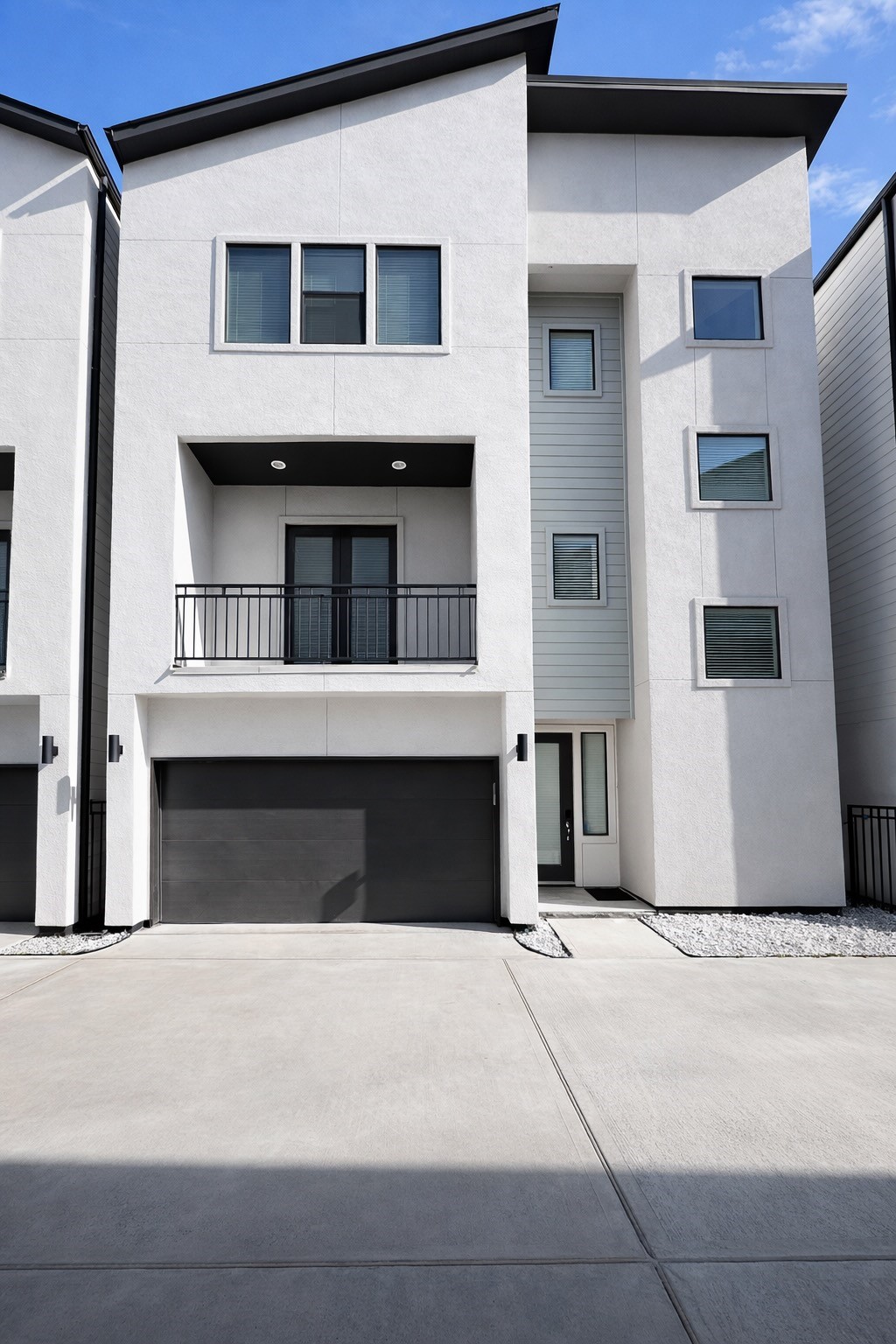 a front view of a building