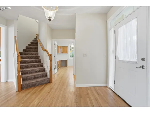 a view interior of a house with wooden floor