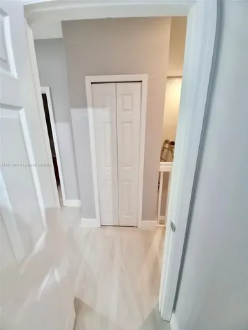 a view of a closet in a house